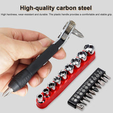 Carica l'immagine nel visualizzatore di Gallery, Cacciavite a Cricchetto 1/4" 110mm,Magnetico Reversibile, 36 Denti