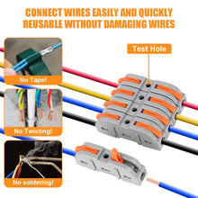 Carica l'immagine nel visualizzatore di Gallery, Flintronic Connettori Elettrici con Polo, 34pz(Aranc Grig）