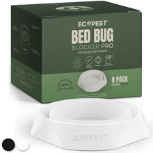 Carica l'immagine nel visualizzatore di Gallery, ECOPEST Trappole per Cimici dei Letti – Confezione da 8 | Trappole Intercettatori Bed Bug Blocker (PRO) (Bianca) | Monit