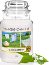 Carica l'immagine nel visualizzatore di Gallery, Yankee Candle Candela profumata in giara Grande | Clean Cotton | Durata Fino a 150 Ore | Regali per Donne