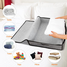 Carica l'immagine nel visualizzatore di Gallery, AiQInu Contenitori Sottoletto,2 Pezzi Organizer Sotto letto Con Finestra di Osservazione e Maniglia,Salvaspazio Pieghevole Organizzatore Armadio per Abbigliamento Coperte Piumoni