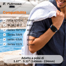 Carica l'immagine nel visualizzatore di Gallery, Fullmosa Cinturino per Apple Watch SE3 44mm 46mm Serie 12 11 10 Nylon