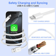Carica l'immagine nel visualizzatore di Gallery, Cavo intrecciato per Carplay 1M per iPhone 17 Pro 17e 16 16e 15 18 Pro Max
