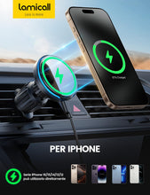 Carica l'immagine nel visualizzatore di Gallery, Lamicall 15W Caricatore Wireless Auto per MagSafe - [Ultra Magnete]