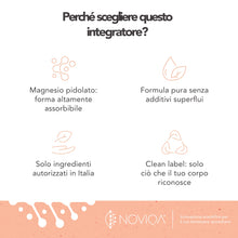 Carica l'immagine nel visualizzatore di Gallery, NOVIQA Magnesio Pidolato 980mg, 120 Capsule, Integratore Magnesio Organico Naturale ad Alta Biodisponibilità per Muscoli