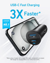 Carica l'immagine nel visualizzatore di Gallery, Anker Caricatore Auto USB C 30W 2 Porte PowerIQ 3.0