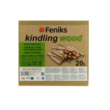 Carica l'immagine nel visualizzatore di Gallery, Feniks Legna da ardere 20 litri (circa 5-6 kg) – legno secco per camino e barbecue (lunghezza circa 25 cm)