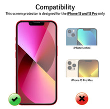 Carica l'immagine nel visualizzatore di Gallery, Vetro Temperato per iPhone 13 / iPhone 13 Pro [3 Pezzi] Vetrino Protettivo Pellicola Protezione Schermo