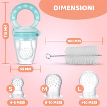 Carica l'immagine nel visualizzatore di Gallery, Ciuccio Frutta Neonati Evolutivo Silicone Senza BPA 3 Misure Blu