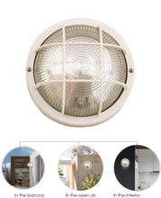 Carica l'immagine nel visualizzatore di Gallery, Velamp Bubble Plafoniera da esterno rotonda - Attacco lampadina E27 – 60W Max - Impermeabile (IP44) - Ideale per montagg