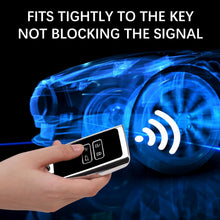 Carica l'immagine nel visualizzatore di Gallery, JIZZU Custodia per chiave auto Renault 4 tasti Keyless Smart TPU custodia portachiavi con portachiavi TPU Smart Key Case