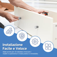 Carica l'immagine nel visualizzatore di Gallery, 9 Pomelli per Mobili in Alluminio Opaco – Maniglie Rotonde per Cassetti con Viti, Stile Moderno per Armadi Cucina, Bagno