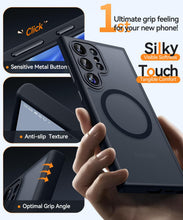 Carica l'immagine nel visualizzatore di Gallery, CANSHN Magnetica Cover per Samsung Galaxy S22 Ultra (6.8 Pollici), [Protezione Completa Della Fotocamera] Custodia Trasl