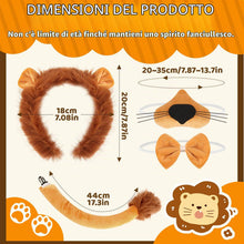 Carica l'immagine nel visualizzatore di Gallery, 4 Pezzi Set Costume da Leone,