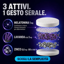 Carica l'immagine nel visualizzatore di Gallery, Melatonina Per Dormire 1 mg – 450 Microcompresse – Melatonina Pura con Lavanda e Zinco – Integratore Sonno per Ridurre i