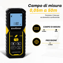 Carica l'immagine nel visualizzatore di Gallery, Enventor Misuratore Laser, Distanziometro Laser 50M, Precisione ±3mm