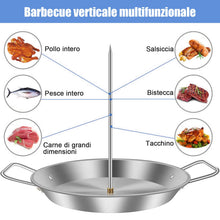 Carica l'immagine nel visualizzatore di Gallery, Spiedo verticale in acciaio inox, set di spiedini da kebab con 5 spiedini intercambiabili e vassoio di raccolta per gyro