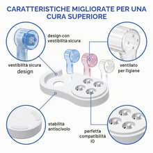 Carica l'immagine nel visualizzatore di Gallery, 5 Pezzi Copri Testine e Porta Spazzolino per Oral B e serie iO, multicolore e bianco, copri spazzolino