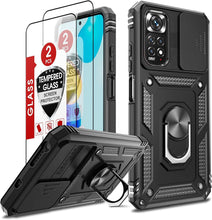 Carica l'immagine nel visualizzatore di Gallery, LeYi Cover per Xiaomi Redmi Note 11/Note 11S 4G con 2 Pellicola Vetro Temperato,Custodia con Protezione Fotocamera [Slid