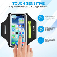 Carica l'immagine nel visualizzatore di Gallery, Fascia da Braccio porta telefono per corsa con Borsa Auricolare, Fascia Sportiva Running Porta Cellulare Fascia Braccio 