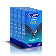 Carica l'immagine nel visualizzatore di Gallery, Durex Jeans 2XL, Preservativi XXL, 20 Profilattici