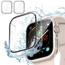 Carica l'immagine nel visualizzatore di Gallery, Amzpas 【2 PEZZI】 Cover per Apple Watch SE 40mm Series 6/ Series 5/ Series 4 40mm con Vetro Temperato,Copertura Completa 