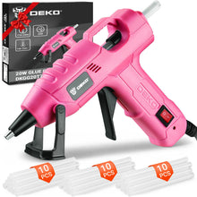 Carica l'immagine nel visualizzatore di Gallery, DEKOPRO Pistola per colla a caldo: mini pistola in silicone fai-da-te da 20 W, pistola per colla a caldo con 30 bastonci