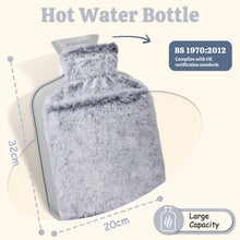 Carica l'immagine nel visualizzatore di Gallery, Borsa Acqua Calda,A Prova Di Perdite, Con Tasca A Marsupio,Grigio