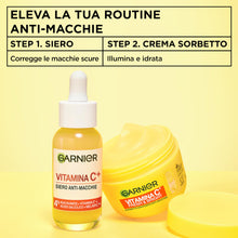 Carica l'immagine nel visualizzatore di Gallery, Garnier Vitamina C Fresh and Bright, Crema Sorbetto Idratante Anti-Macchie, Texture Fresca e Ultra Leggera, Con Niacinam