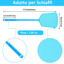Carica l'immagine nel visualizzatore di Gallery, Scacciamosche,Paletta Mosche in Plastica da 5 Pezzi con Manico Lungo,Controllo dei Parassiti Manuale Scacciamosche,Color