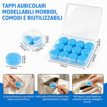 Carica l'immagine nel visualizzatore di Gallery, Leikedun 7 Paia Tappi Orecchie Silicone Tappi per Orecchie per Dormire