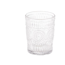 Carica l'immagine nel visualizzatore di Gallery, Relaxdays Set da 4 Bicchieri in Vetro da 300 ml, Lavabili in Lavastoviglie, Design Vintage, Acqua e Bibite, Trasparente
