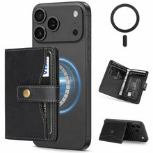 Carica l'immagine nel visualizzatore di Gallery, Portafoglio Magnetico compatibile con MagSafe, Porta Carte RFID in Pelle PU con 4 Scomparti, Tasca per Banconote, Finest