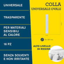 Carica l'immagine nel visualizzatore di Gallery, Rapid 16 Stick Colla Ovali Trasparente, Bassa Temperatura per Decorazioni