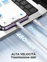 Carica l'immagine nel visualizzatore di Gallery, Aioneus Cavo USB C a Lightning 1.8M, Cavo iPhone USB C Certificato MFi Lungo Ricarica Rapida Caricabatterie Filo Type C 