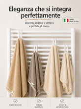 Carica l'immagine nel visualizzatore di Gallery, Set 4 Ganci Salvaspazio per Termoarredo e Scaldasalviette Bagno – Porta Asciugamani e Accappatoi – 100% Made in Italy (B