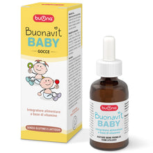 Carica l'immagine nel visualizzatore di Gallery, Buonavit Baby Gocce Multivitaminico Bambini 20ml, Integratore Vitamina D A B1 B2 B6 E Vitamina B12 e Acido Folico, Gusto