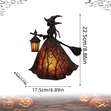 Carica l'immagine nel visualizzatore di Gallery, Lampada strega di Halloween, lampada da notte gotica con cappello da strega spettrale e luce calda, decorazioni di Hallo