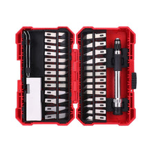 Carica l'immagine nel visualizzatore di Gallery, Amazon Basics Set di coltelli di precisione da hobbistica, confezione da 29 pezzi, Rosso