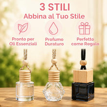 Carica l'immagine nel visualizzatore di Gallery, Bottiglia deodorante per auto vuota, 6 Pezzi Contenitori Essenze Auto in Vetro 8ml, Diffusori Profumo da Appendere con T