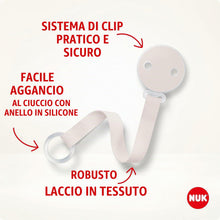 Carica l'immagine nel visualizzatore di Gallery, NUK Disney Winnie the Pooh Laccetto portaciuccio e clip con e senza anello | Resistente e infrangibile | 1 pezzo