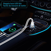 Carica l'immagine nel visualizzatore di Gallery, Caricatore Auto iPhone con 2x Cavo Lightning [Certificato MFi], USB Accendisigari Auto Caricabatterie Auto Cellulare Ada