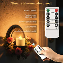 Carica l'immagine nel visualizzatore di Gallery, RaceGT 20 Candele LED con Timer e Telecomando, Candele LED senza Fiamma, Batterie Incluse, 2/4/6/8H Timer, Ideali per Na