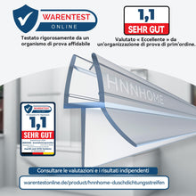 Carica l'immagine nel visualizzatore di Gallery, HNNHOME Guarnizione Doccia Sottoporta Box Doccia Vetro 4-6mm Gap 18mm, 87cm