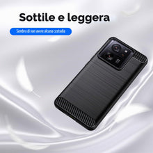 Carica l'immagine nel visualizzatore di Gallery, Custodia Cover per Xiaomi 13T/13T Pro,Spazzolata e Fibra di Carbonio Morbido Silicone TPU Cover,Antigraffio, Antiscivolo