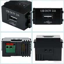 Carica l'immagine nel visualizzatore di Gallery, 3 moduli di alimentazione USB: presa da 220 V su trasformatore da 5 V, presa di ricarica USB da 2,1 A, adattatore di com