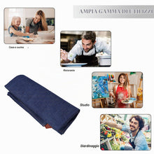 Carica l'immagine nel visualizzatore di Gallery, MaoXinTek Denim Lavoro Grembiule Jeans con Tasca, Grembiuli da Cucina Regolabile Chef Donna Uomo per Caffè Bar Barbecue 