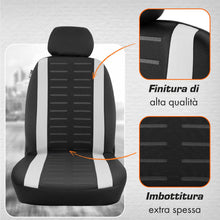 Carica l'immagine nel visualizzatore di Gallery, Upgrade4cars Coprisedili Set Anteriori Bianco Universale Auto Accessori