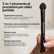 Carica l'immagine nel visualizzatore di Gallery, IMPERIO 2in1 pennello per polvere capelli per applicazione precisa e sfumatura di polvere per radici e per ricreare cioc