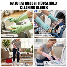 Carica l'immagine nel visualizzatore di Gallery, Guanti Pulizia Casa Riutilizzabili, Guanti Lavapiatti In Gomma, Dishwashing Cleaning Gloves, Antiscivolo Impermeabile Pe